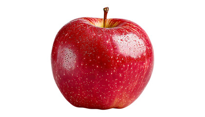 Side View of Fresh Apple, isolated on transparent background, PNG