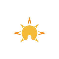 Sun Logo Vector Icon Template Illustration