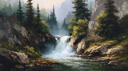 A breathtaking waterfall cascading down a rocky cliff (3)