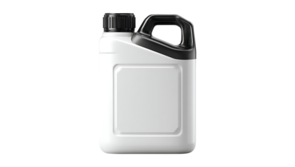 Standard Blank Disposable Plastic Jerry Can, isolated on transparent background, PNG