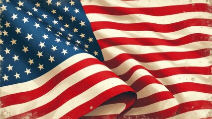 Fototapeta premium United States of America flag. The correct proportions and color