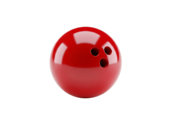 Red Bolling on white background isolated PNG