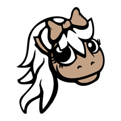 Horse girl female cute pretty bow woman sweet cool