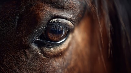 Closeup horse eye detail