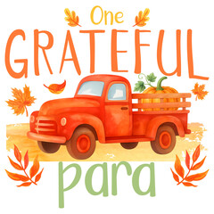 Grateful para Thanksgiving watercolor retro designs