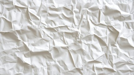Close-up of crumpled white paper texture. (1)