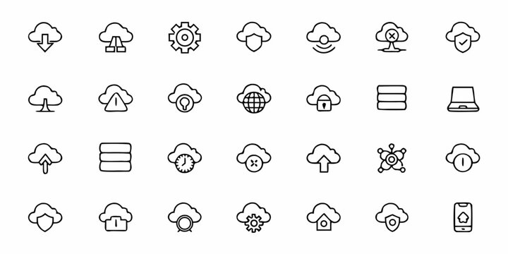 Cloud DevOps Icons &ndash; Infrastructure Automation & Cloud Deployment Vector Pack