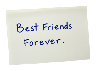 Celebrating friendship best friends forever note home setting warm atmosphere emotional connection. Cut out png