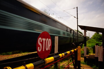 Passing train in India