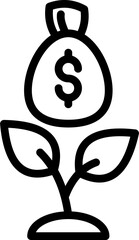 investment icon related with simple icon for planning organizing and management 