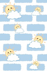 Sunny and cloudy background 