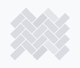 Isolated herringbone light grey tiles seamless pattern. Natural stone design. Vector.
