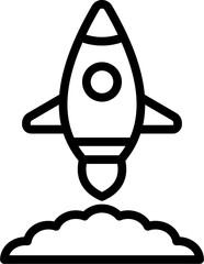 launch icon related with simple icon for planning organizing and management 