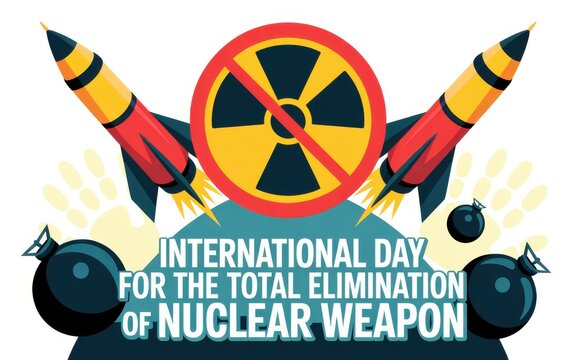 International day for the total elimination of nuclear weapons symbol isolated on transparent background