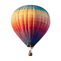 Naklejka premium Colorful hot air balloon against white background