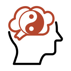 Yin Yang Mental Health Awareness Concept