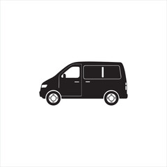 Fototapeta premium Van Silhouette Vector Icon Design