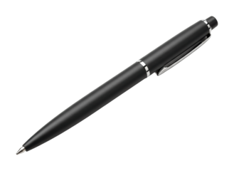 Writing tools revolution black pen on desk office environment shot professional context. Cut out png