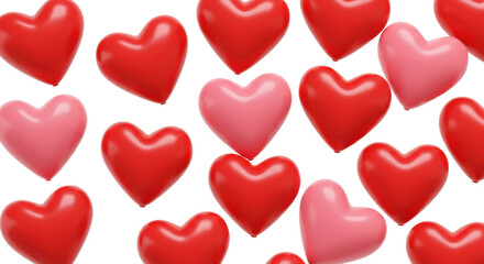 Celebrating love with colorful hearts romantic theme vibrant colors abstract. Cut out png