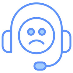Complaint Outline Blue Color Icon