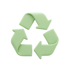 recycle symbol on white background