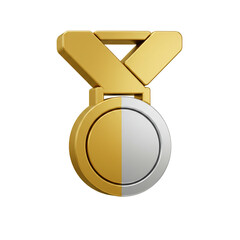 gold medal on white background