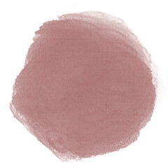 Dark beige blush stain shape. Soft pastel skin tone sample.