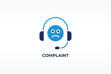 COMPLAINT vector, icon or logo sign isolated symbol illustration