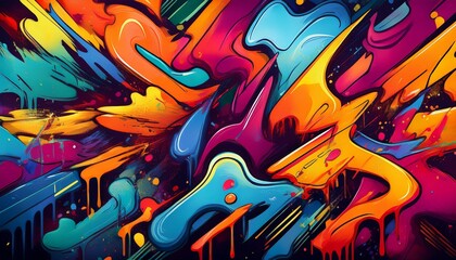 Obraz premium abstract graffiti spray paint seamless texture wallpaper art rebellious