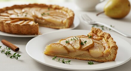 A Slice of Pear Tart with Thyme