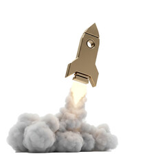 rocket on a white background