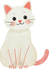 illustration crayon cat for children book / digital arts
