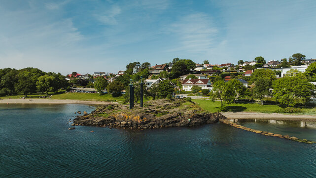 Sverd i fjell Monument by Hafrsfjord in Stavanger, Norway