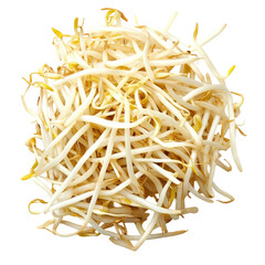 Fresh Bean Sprouts Pile for Healthy Cooking and Nutritional Dishes in Asian Cuisine on transparent background