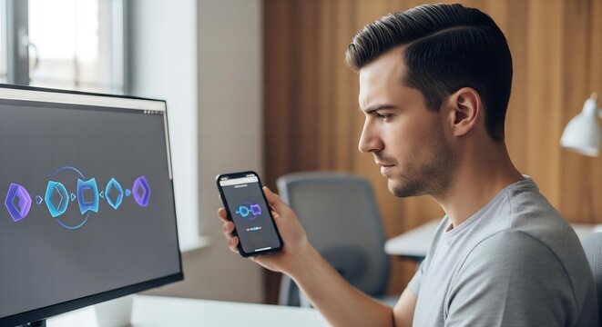 Smooth Operator: A Developer Scrutinizing Web Animation Performance Across Devices.