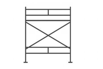 Scaffolding structure isolated on transparent background