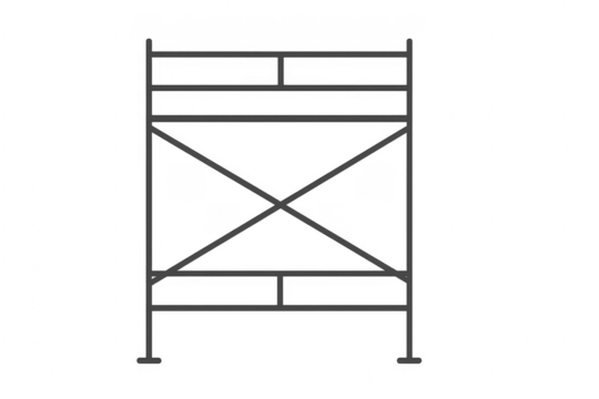 Scaffolding structure isolated on transparent background - Powered by Adobe
