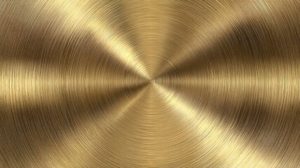 Golden metallic texture concentric circles brushed metal background design