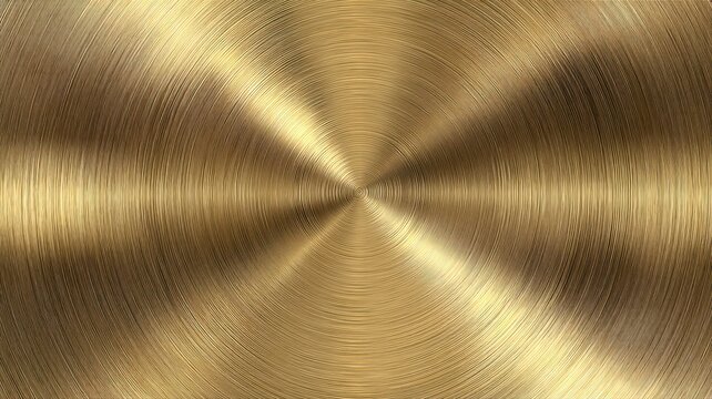 Golden metallic texture concentric circles brushed metal background design