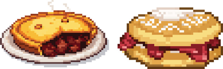Victoria Cake And Kidney Pie Pixel Art