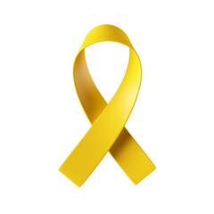 Laço de setembro amarelo elemento 3d isolado