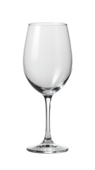 standalone wine glass with frosted effect on a white background, in a sleek style, with precise details, soft glow, studio setup, high resolution