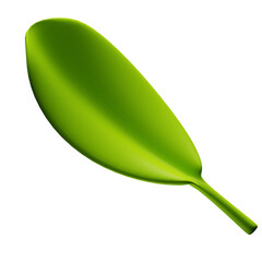Detailed 3D rendering of a tropical herbal leaf. Ideal for packaging design, herbal tea branding, natural cosmetics labels, botanical prints, and eco-frien