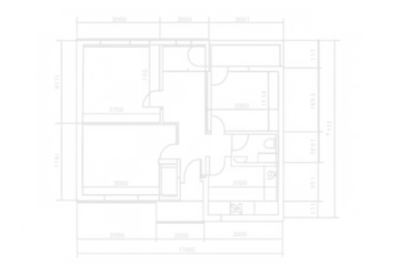 Detailed architectural blueprint with transparent background