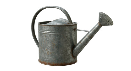 Vintage Metal Watering CanIsolated On Transparent Background