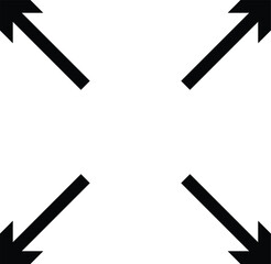 Full screen icon. Video Expand Reduce icons Button. Maximize icon symbol. Trim view sign. Arrows symbol. extend image collection