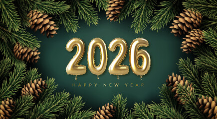 Christmas and New Year greeting card 2026	