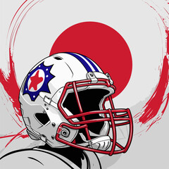 American football helmet vector illustration