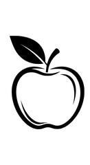 Fototapeta premium Vector of an apple with leaf, clean and modern style