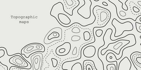 Visual representation of topographic maps illustrating landforms and elevations in distinct patterns